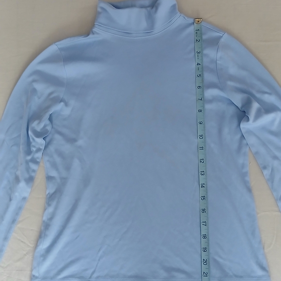 L.L. Bean Light Blue Women's Long Sleeve Turtleneck - Picture 6 of 8